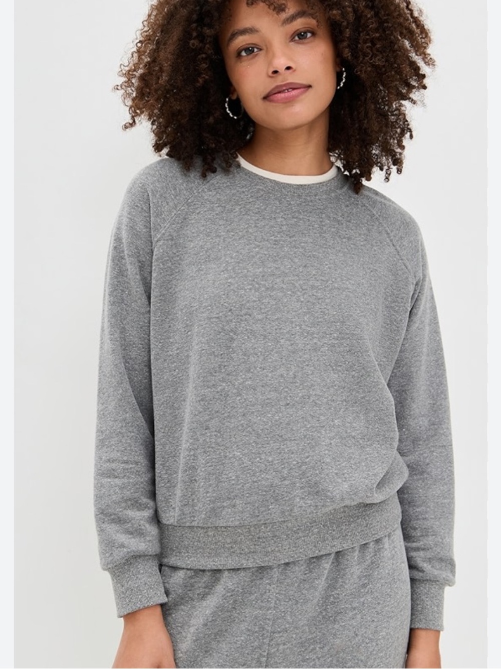 SAYLOR Light Gray  Saylor Terry Sweatshirt by the brand perfectwhitetee. Medium